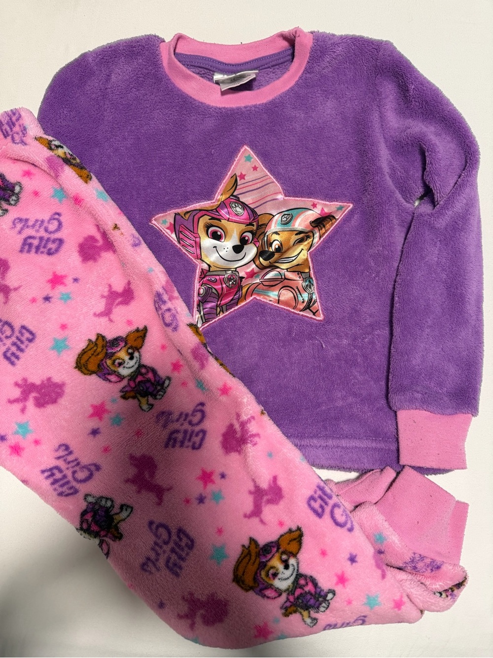 Nickelodeon Purple & Pink Paw Patrol Fleece Pajama Set